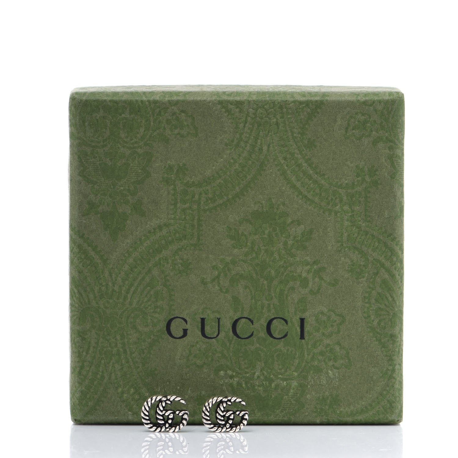 Gucci Sterling Silver Torchon Double G Earrings 4 of 4