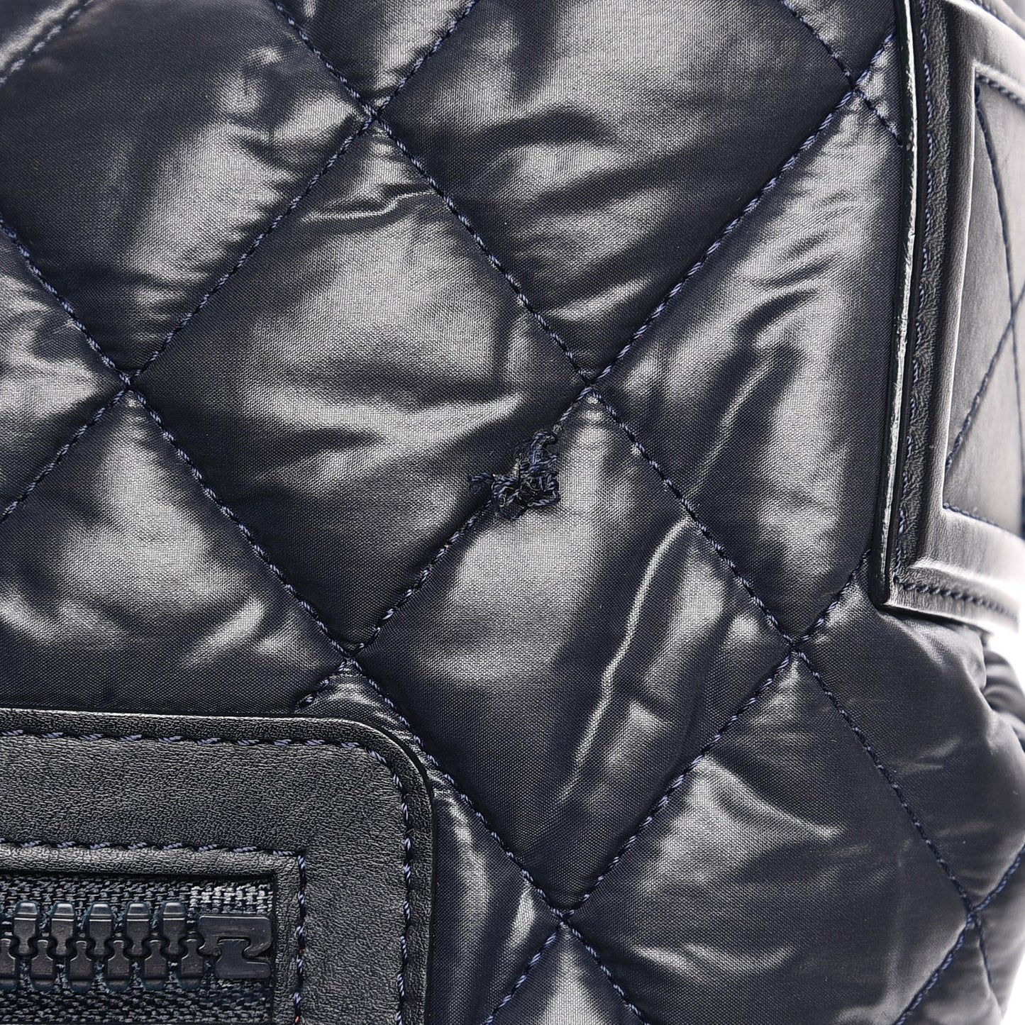 Nylon Quilted Coco Cocoon Hobo Dark Blue