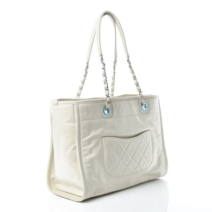 Chanel Glazed Calfskin Small Deauville Tote Ecru 3 of 10