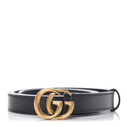 Gucci Calfskin Double G 20mm Belt 75 30 Black 1 of 6