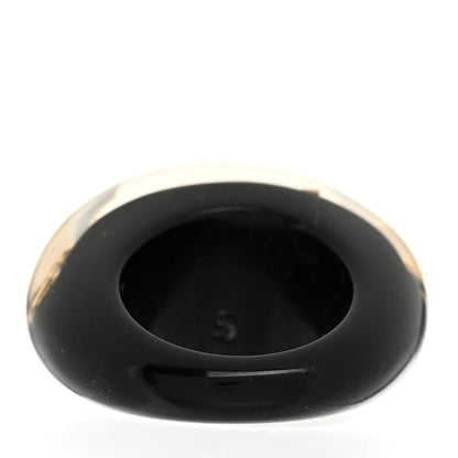 Louis Vuitton Resin Swarovski Crystal Inclusion Ring S 50 5.5 Black 3 of 5