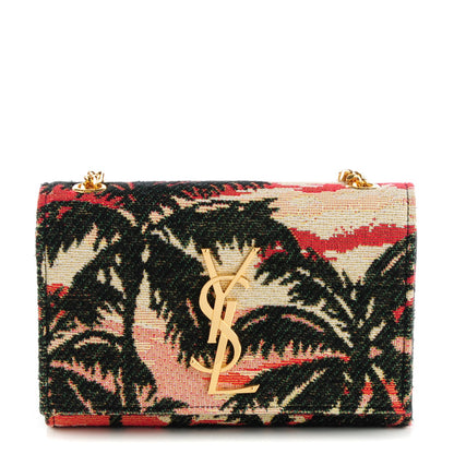 Saint Laurent Jacquard Palm Tree Small Classic Monogram Satchel Multi 1 of 7
