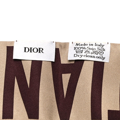 Christian Dior Silk Oblique Mitzah Scarf Bordeaux 3 of 3
