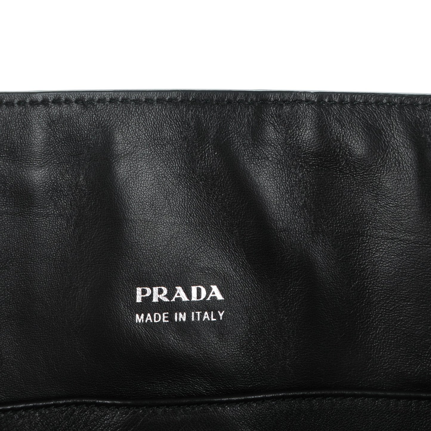 Calfskin Baiadera Striped Shopping Tote Black Caramel White