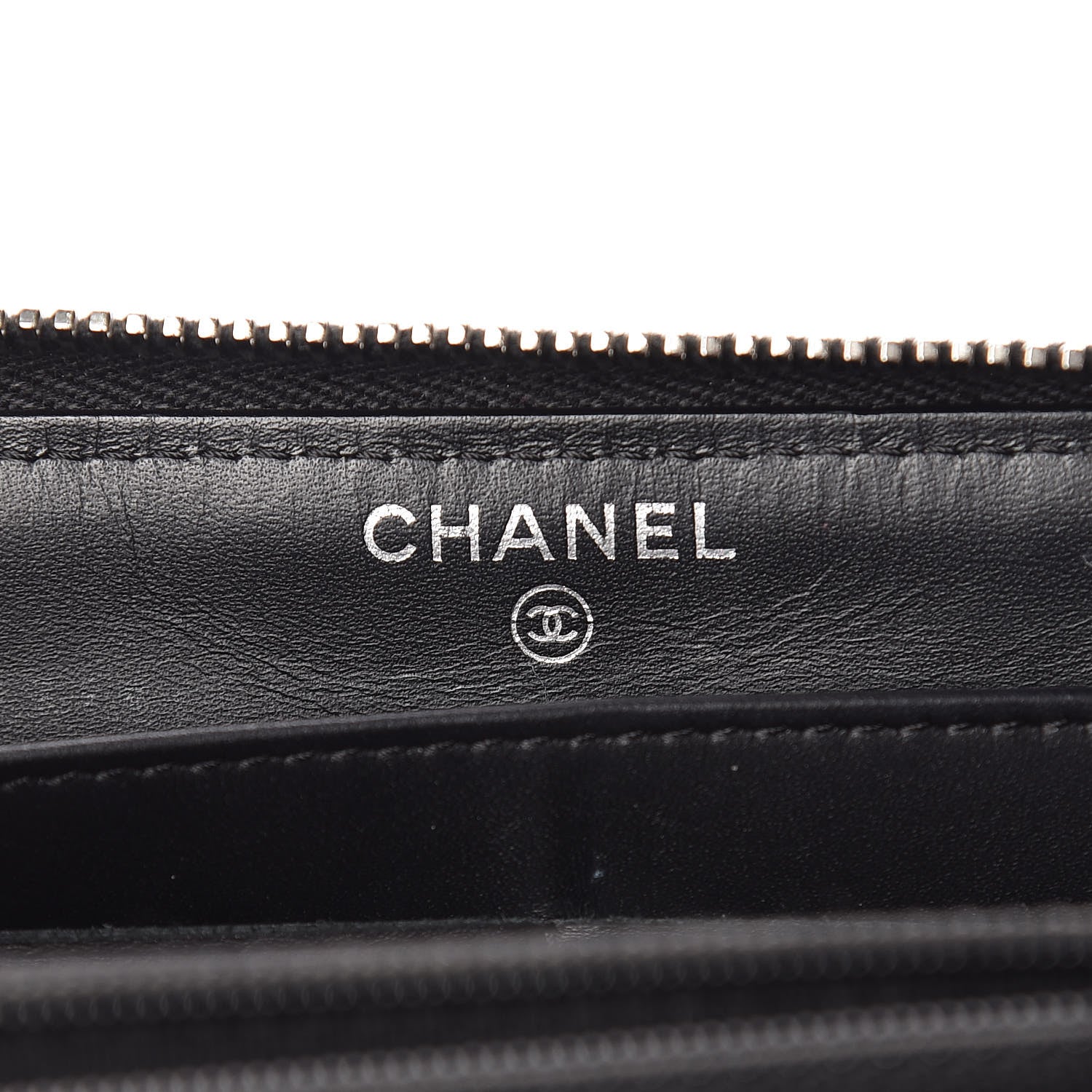 Chanel Patent Quilted Zip Around Wallet Black 6 of 8
