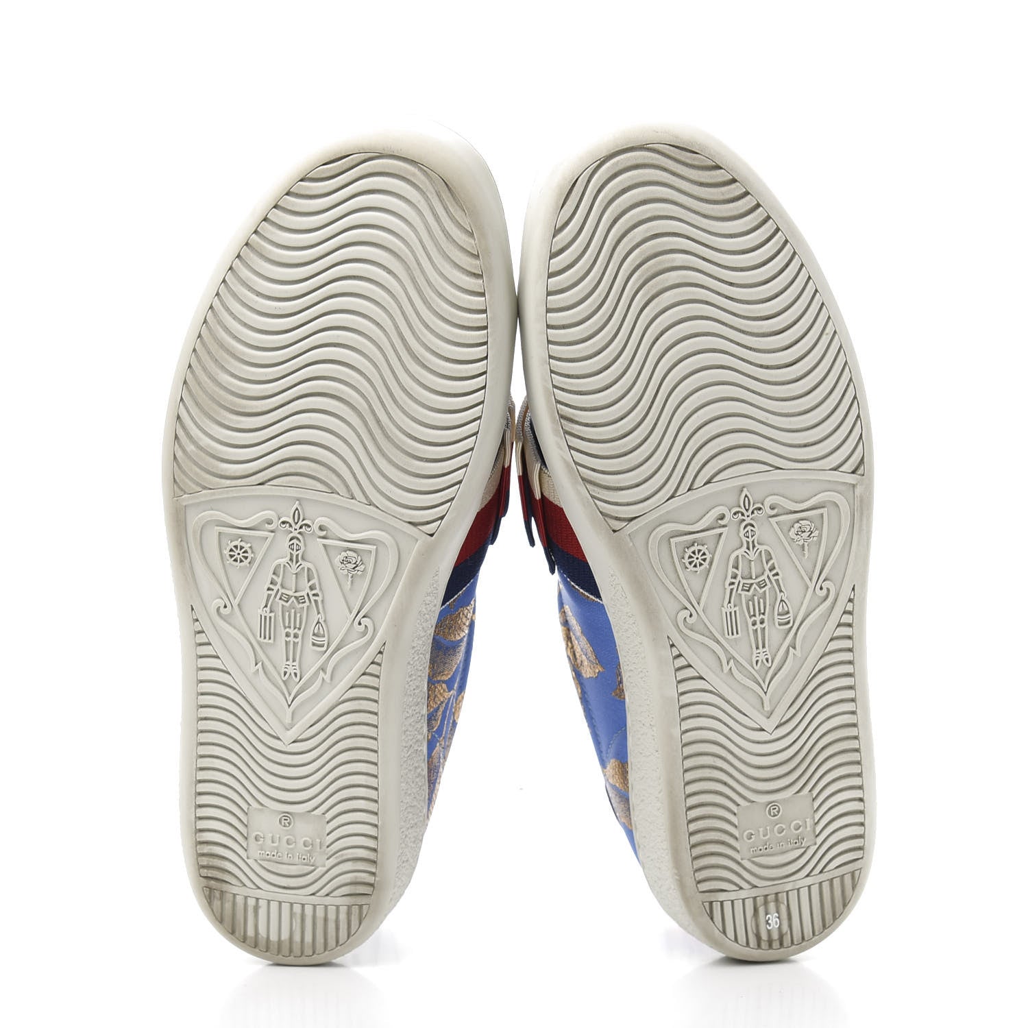Gucci Lurex Jacquard Crystal Sylvie Web Branches Womens Ace Sneakers 36 Pervinca Gold 6 of 10
