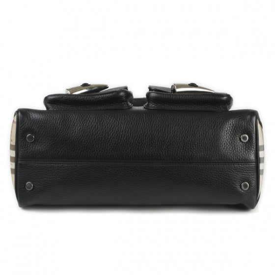 Burberry Leather Horn Toggle Tote Black 3 of 12