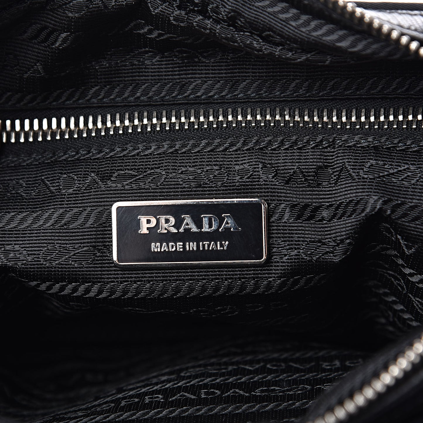 Tessuto Nylon Saffiano Shoulder Bag Black Cuoio