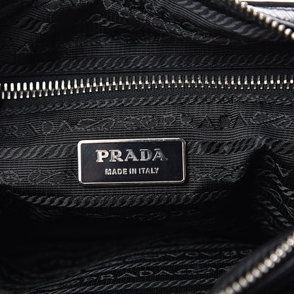 Prada Tessuto Nylon Saffiano Shoulder Bag Black Cuoio 7 of 12