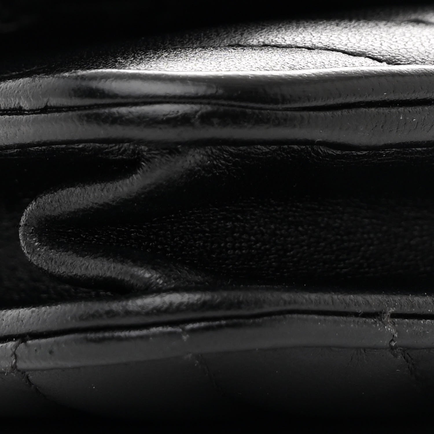 Chanel Lambskin Chevron Quilted Trendy CC Wallet On Chain WOC Black 10 of 12