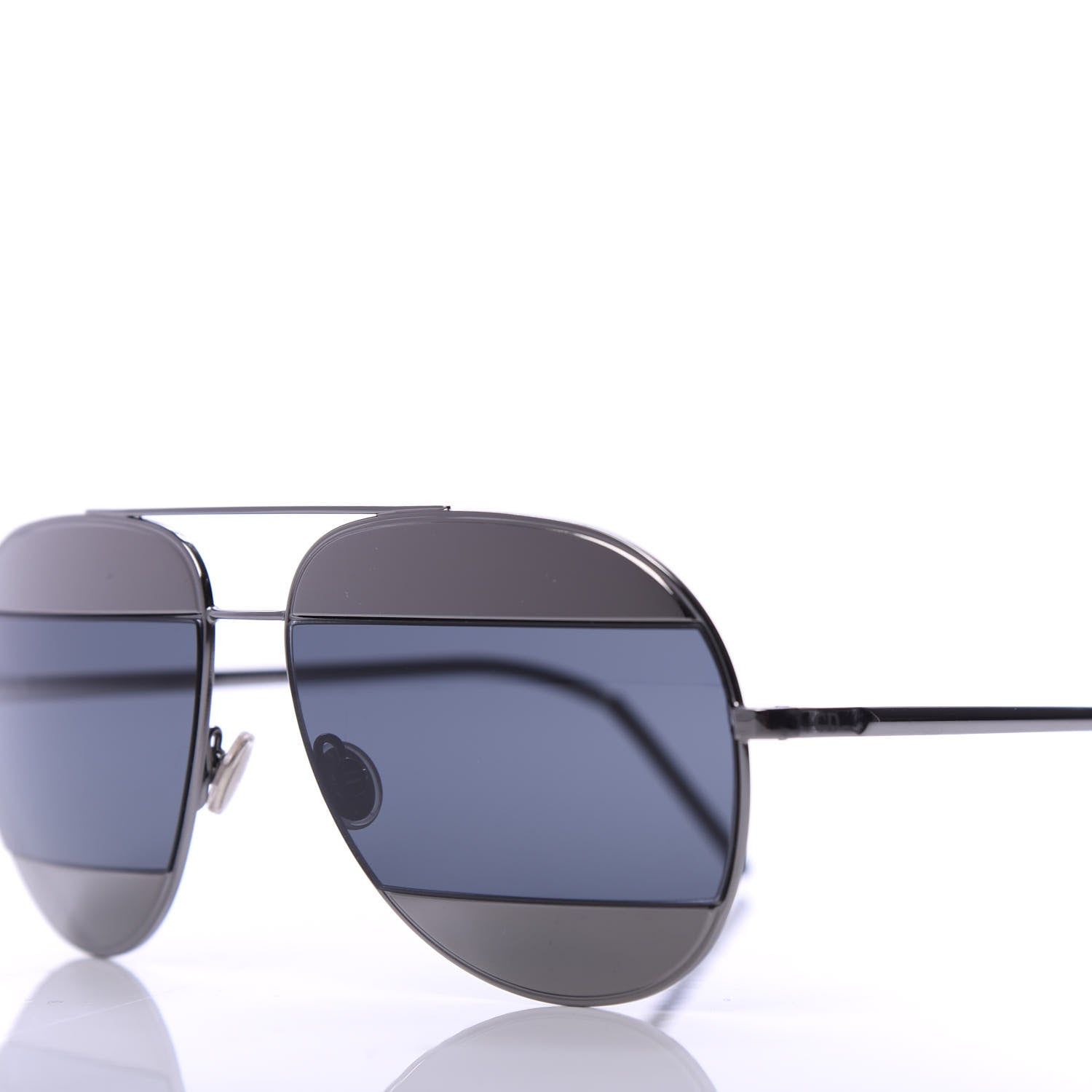 Christian Dior Split 1 Aviator Sunglasses Silver 7 of 8
