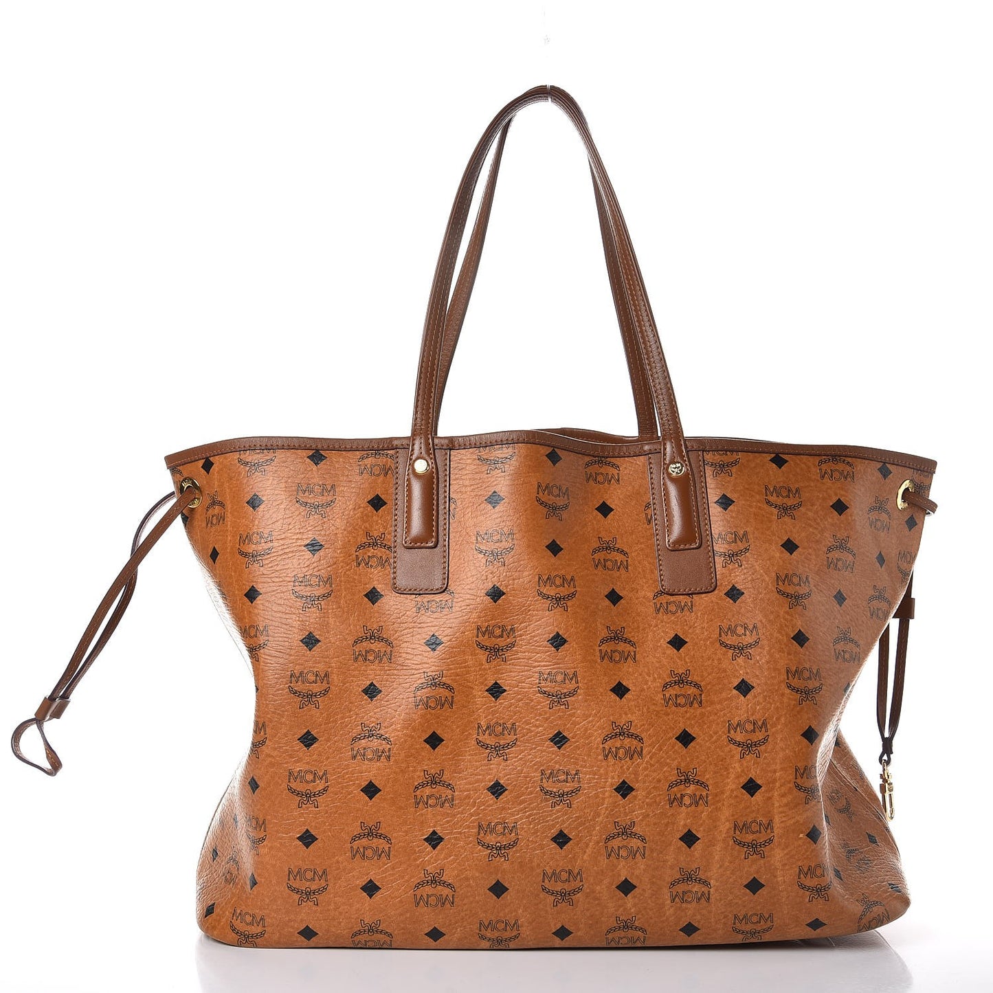 Visetos Large Liz Reversible Shopper Tote Cognac