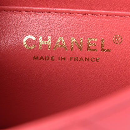 Chanel Caviar Quilted Mini Rectangular Flap Dark Pink 7 of 10