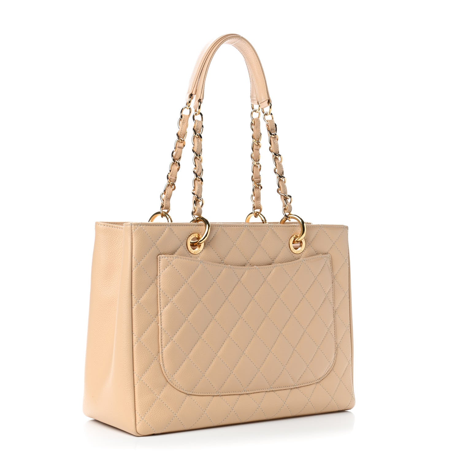 Chanel Caviar Quilted Grand Shopping Tote GST Beige Clair 2 of 8