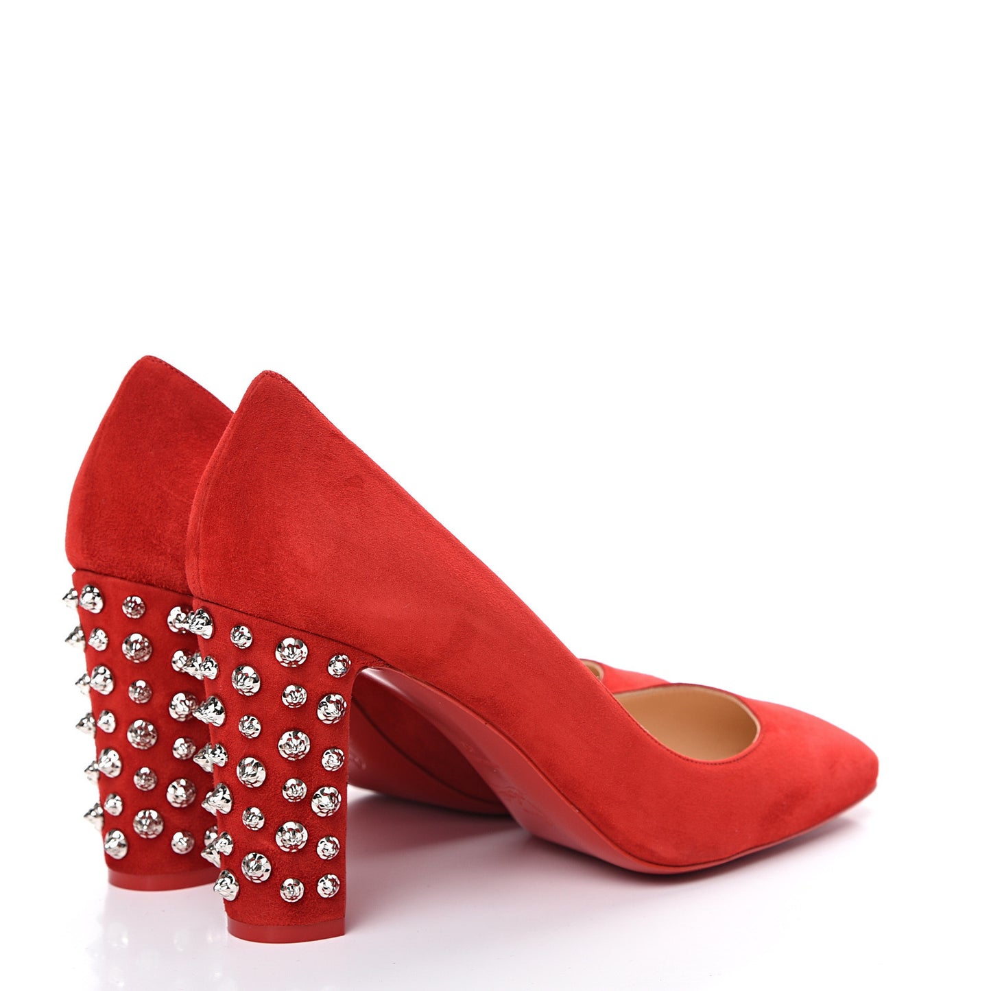 Veau Velours Donna Stud Spikes 85 Pumps 42 Loubi