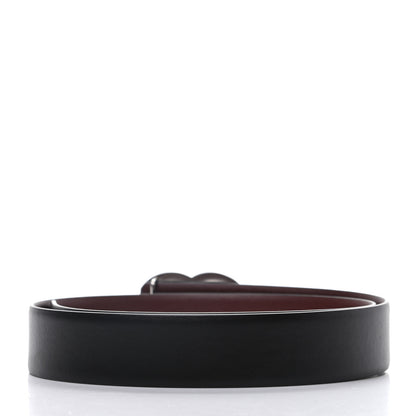Chanel Calfskin CC Reversible Belt 75 30 Black Burgundy 2 of 5