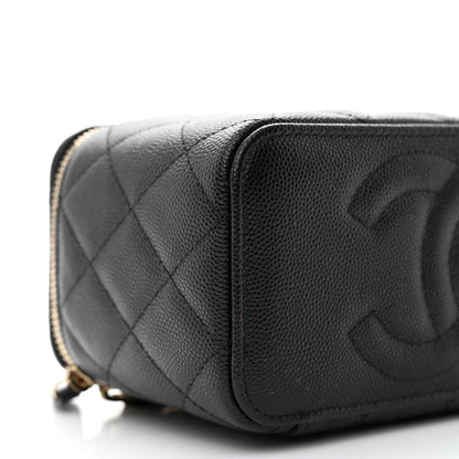 Chanel Caviar Quilted Small Vanity Case With Chain Black 9 of 11