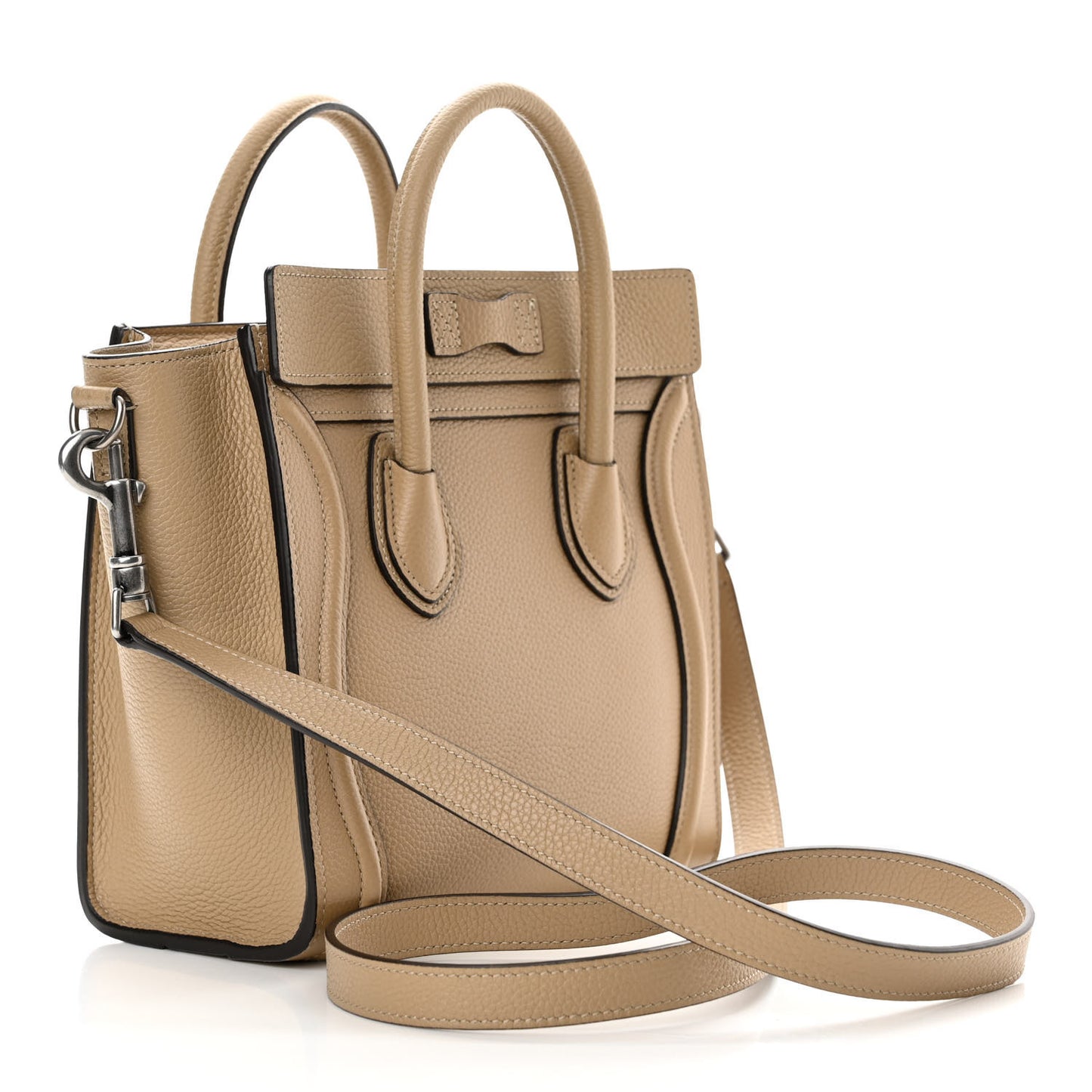 Drummed Calfskin Nano Luggage Dune