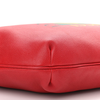 Gucci Grained Calfskin Logo Half Moon Hobo Red 9 of 11
