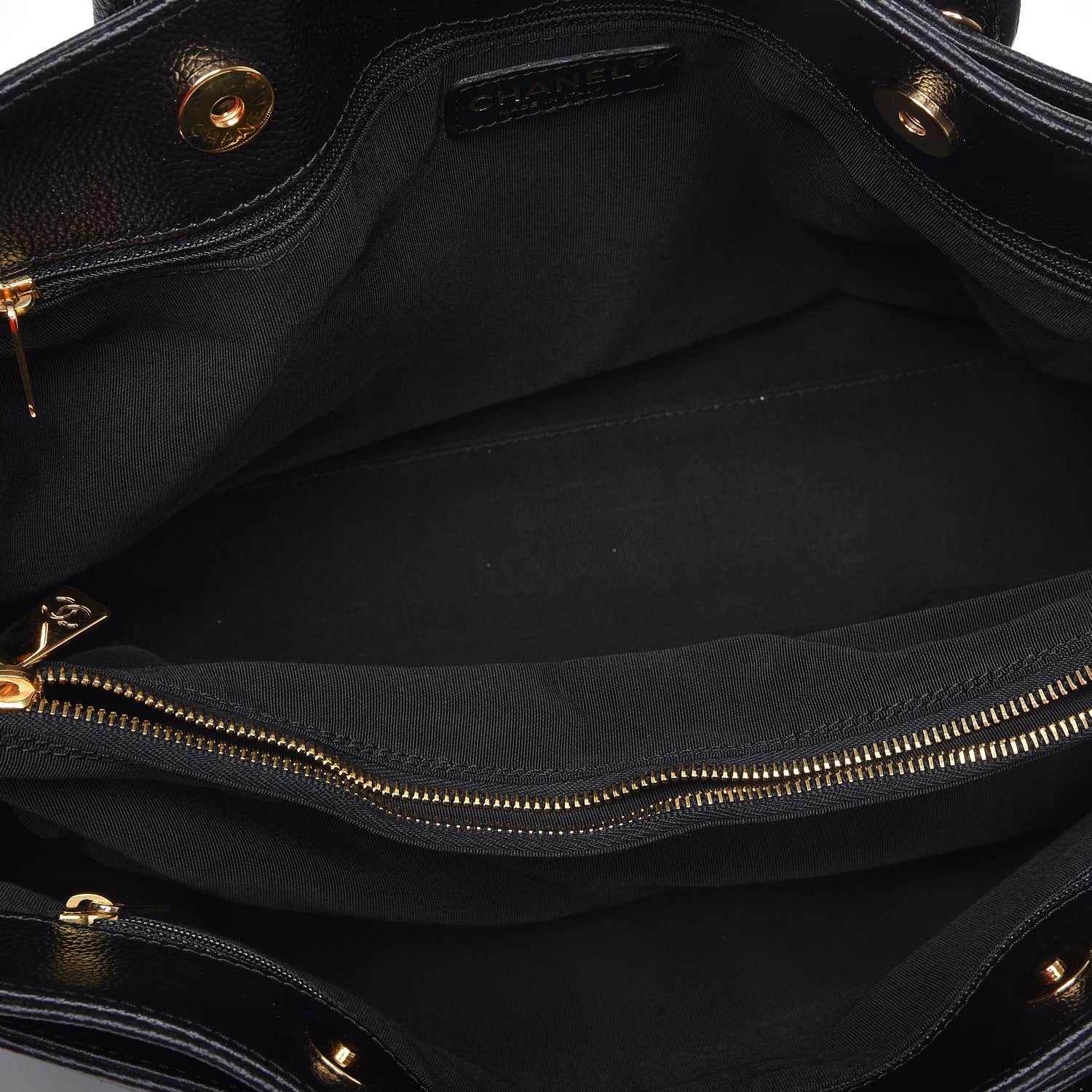 Chanel Calfskin Cerf Executive Shopper Tote Black 6 of 8