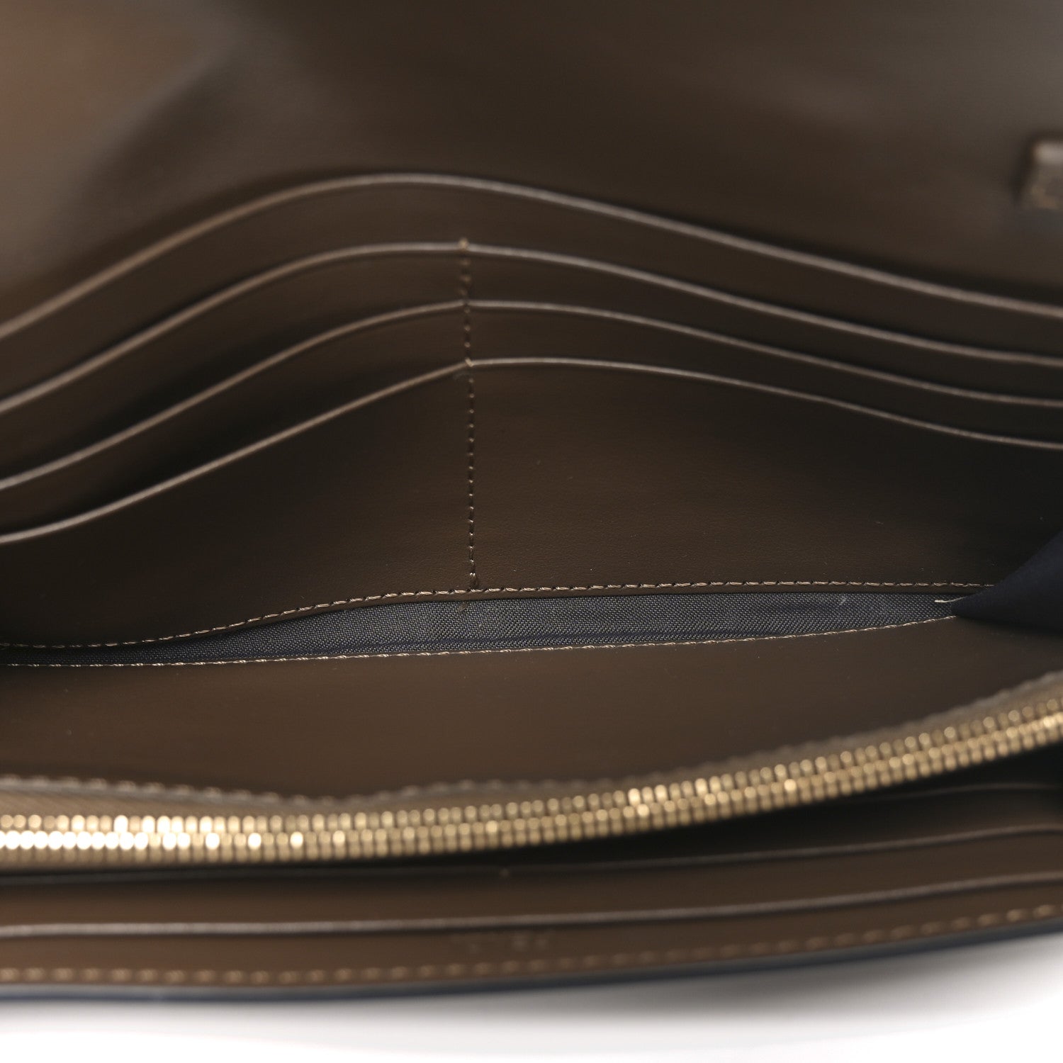 Fendi Vitello Soft F is Fendi Bi-Color FF 1974 Embossed Continental Envelope Wallet On Chain Maya Black 5 of 10