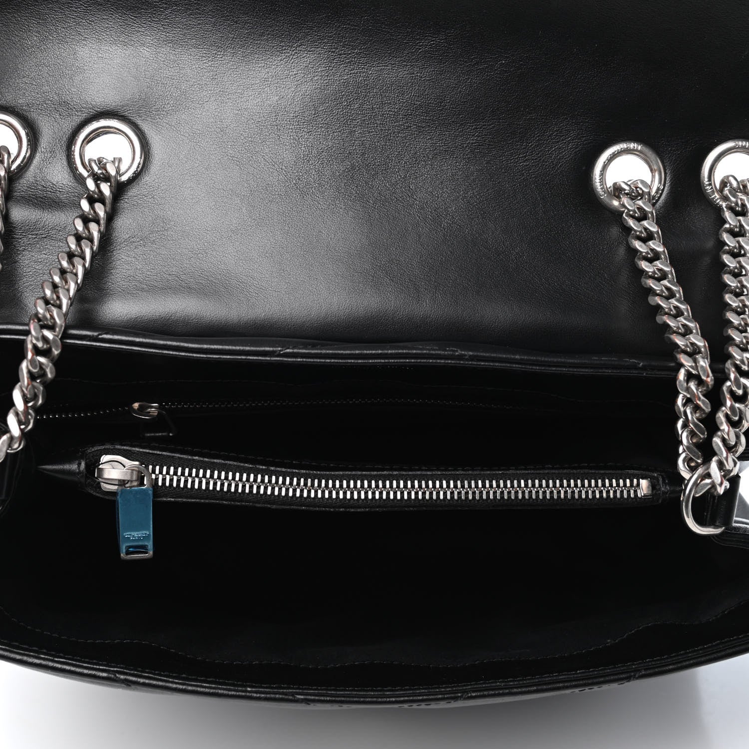 Saint Laurent Calfskin Y Quilted Monogram Medium Loulou Chain Satchel Black 4 of 4