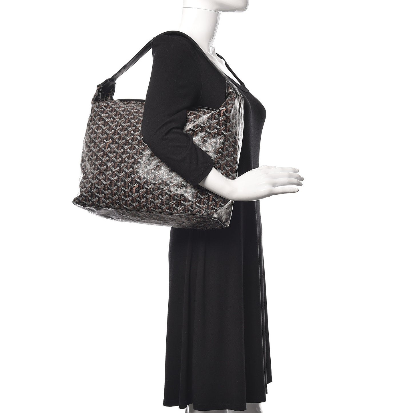Goyardine Fidji Zip Hobo Black