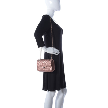 Chanel Metallic Grained Calfskin Quilted 2.55 Reissue Mini Flap Copper Pink 2 of 11