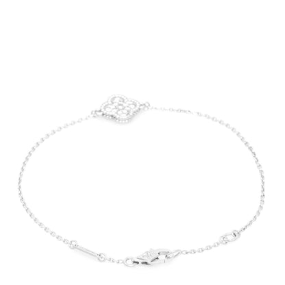 Van Cleef & Arpels 18K White Gold Diamond Sweet Alhambra Bracelet 2 of 7