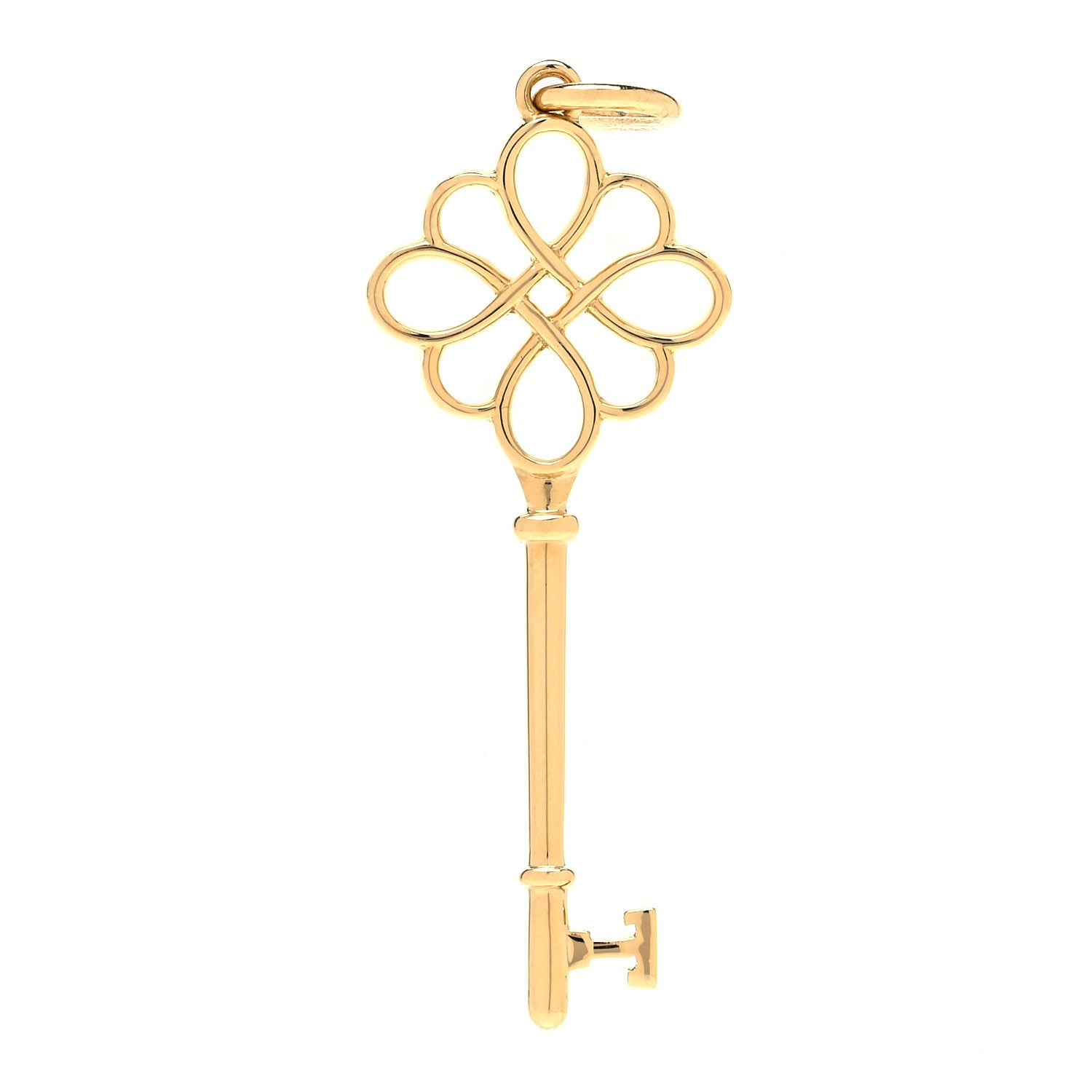 Tiffany 18K Yellow Gold Knot Key Pendant 1 of 3