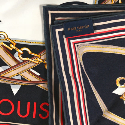 Louis Vuitton Silk Monogram Ultimate Square 90 Scarf Black 3 of 3