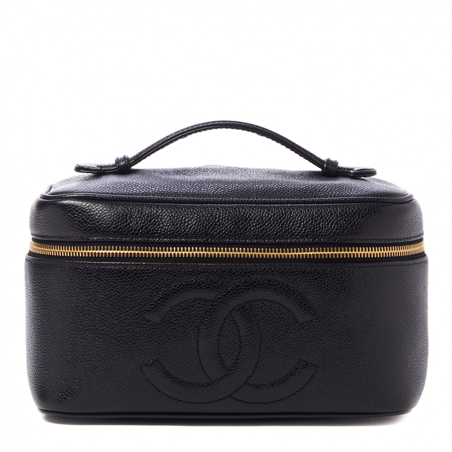 Chanel Caviar Vanity Cosmetic Case Black 1 of 9