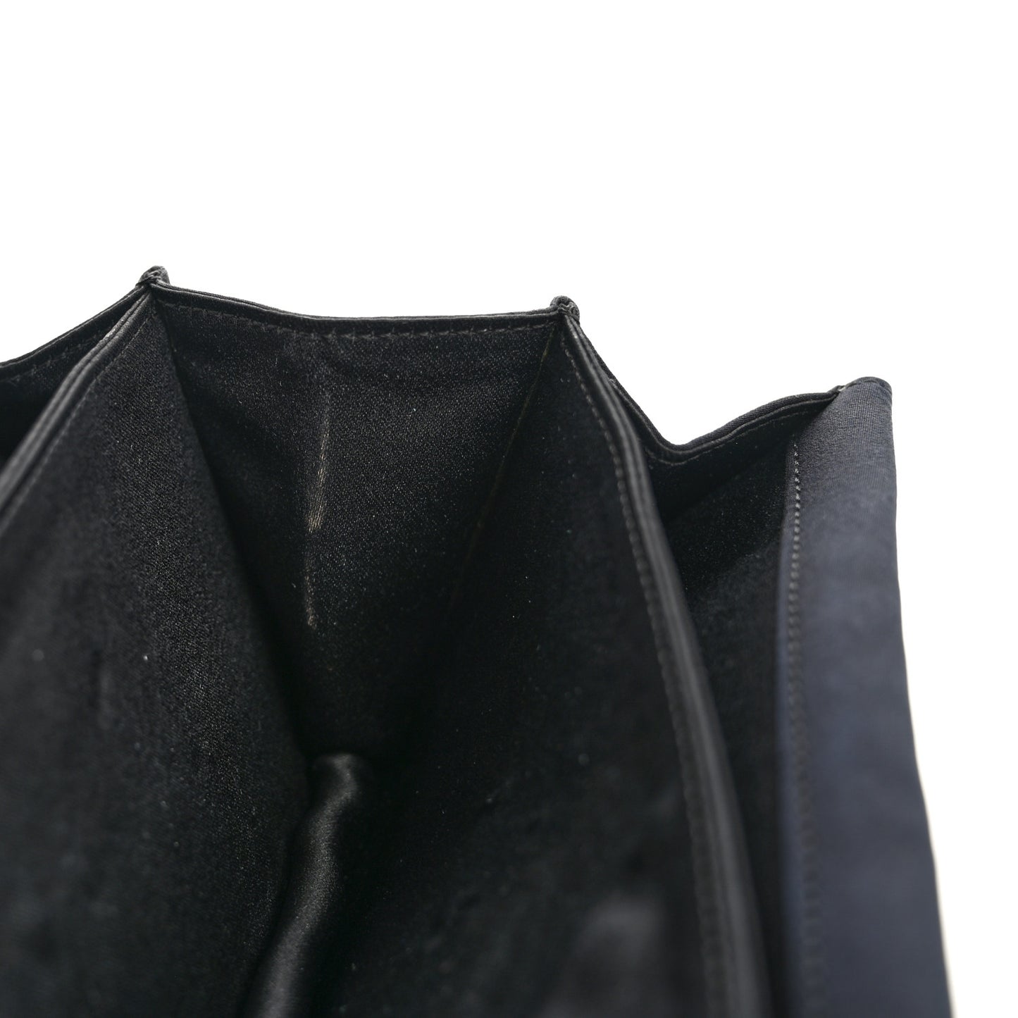 Satin Ribbon Bow Clutch Black