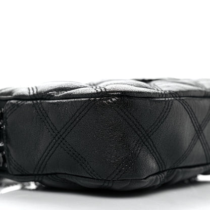 Saint Laurent Grained Lambskin Quilted Mini Becky Double Zip Bag Black 10 of 11