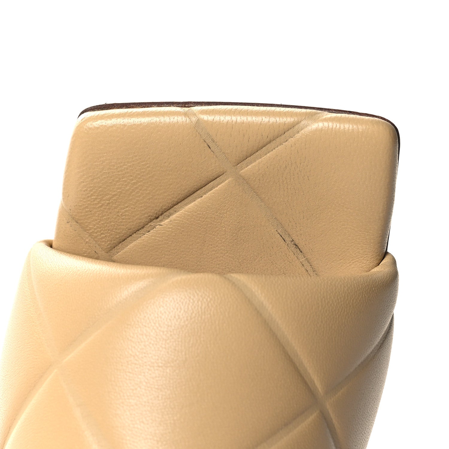 Bottega Veneta Nappa Quilted Rubber Lido Mule Sandals Cane Sugar 37.5 8 of 10