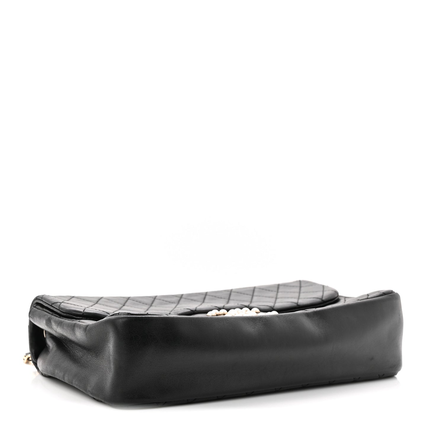 Lambskin Medium Westminster Pearl Flap Black