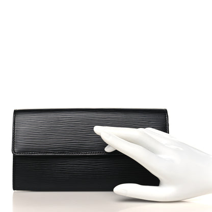 Louis Vuitton Epi Sarah Wallet Black 2 of 7