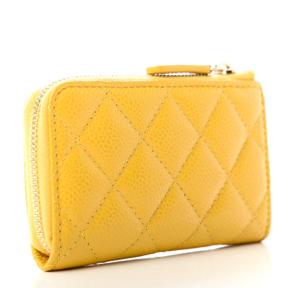 Chanel Caviar Quilted Key Holder Case Yellow 3 of 8