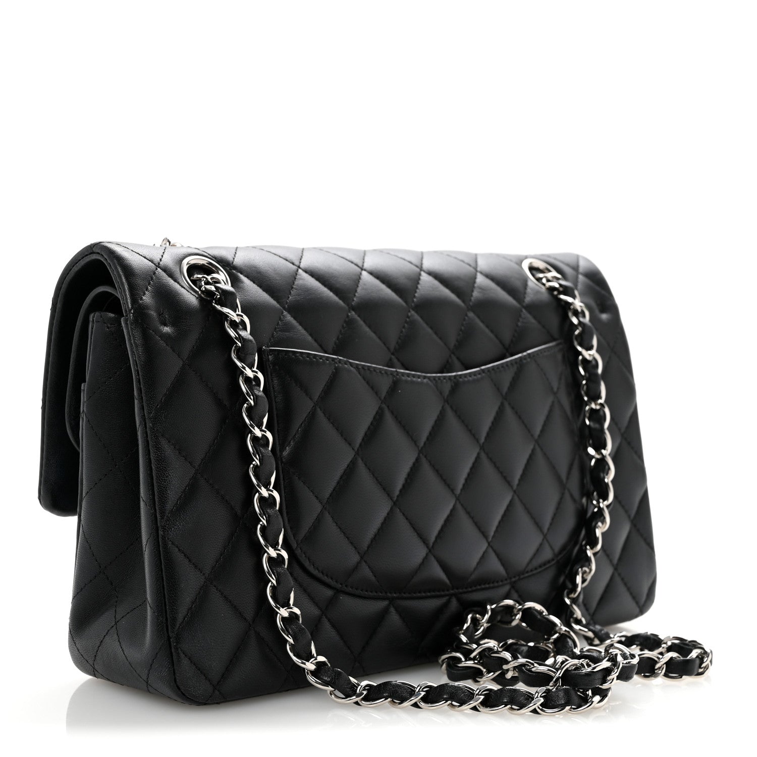 Chanel Lambskin Quilted Medium Double Flap Black 3 of 15