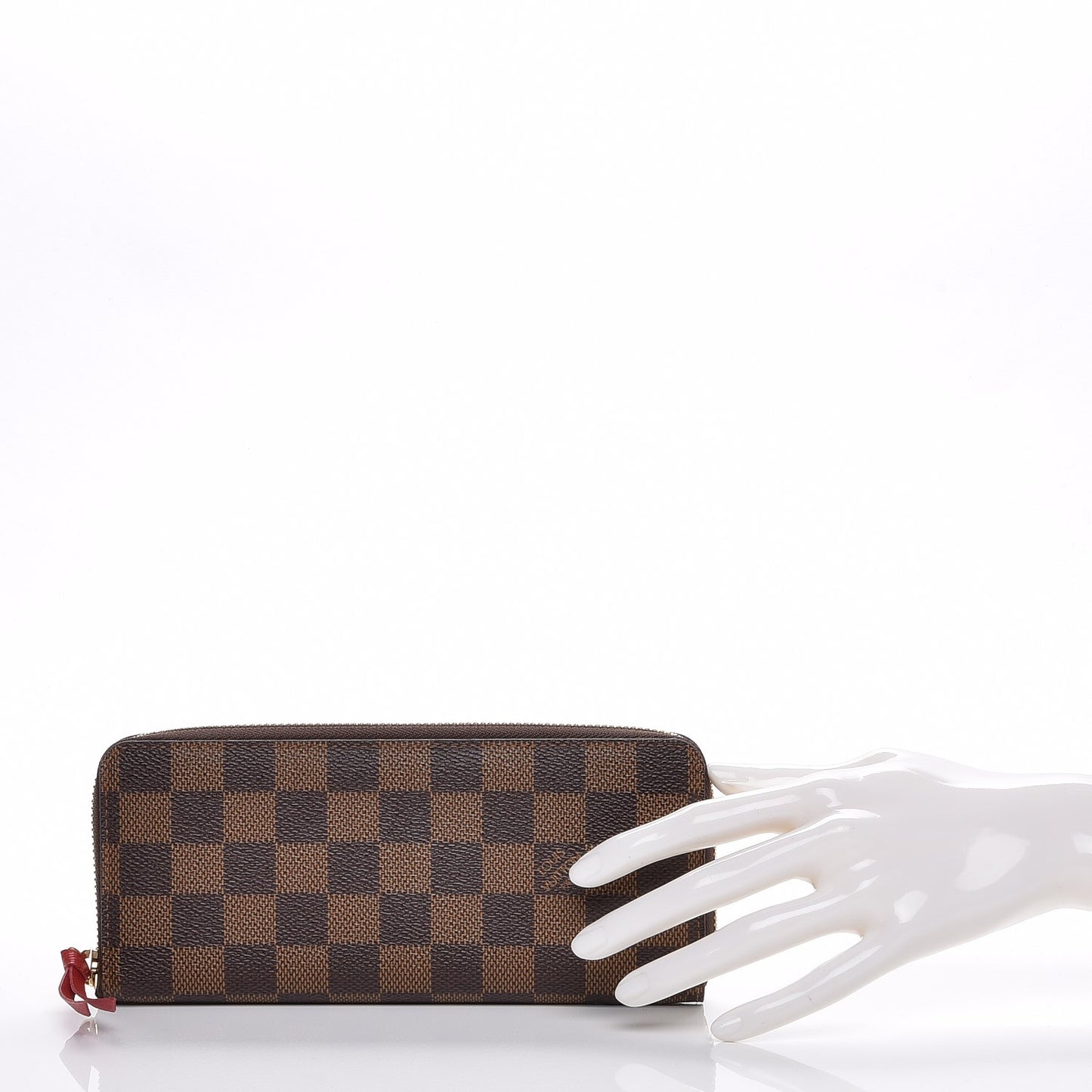 Damier Ebene Clemence Wallet Cherry