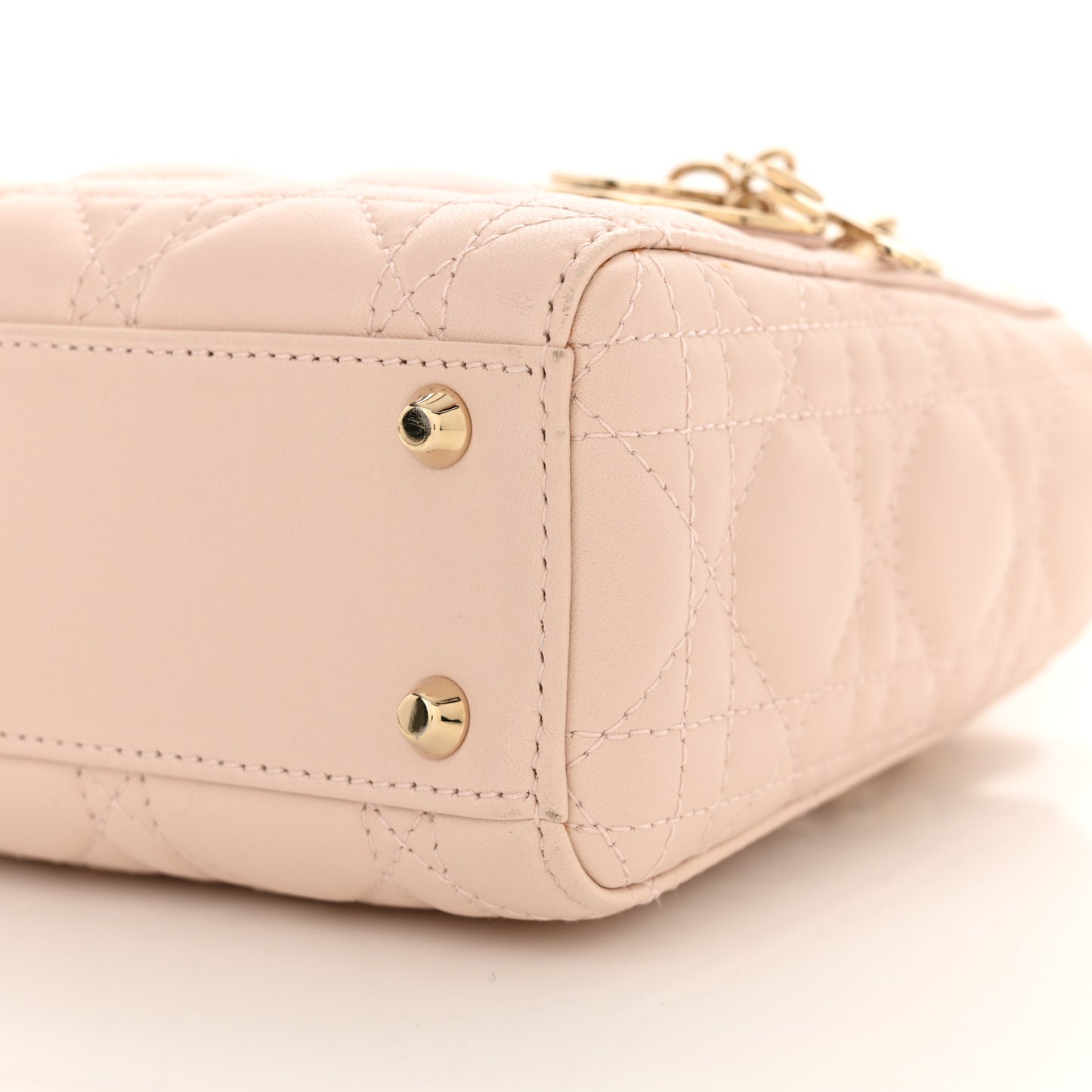 Lambskin Cannage Mini Lady Dior Aesthetic Beige