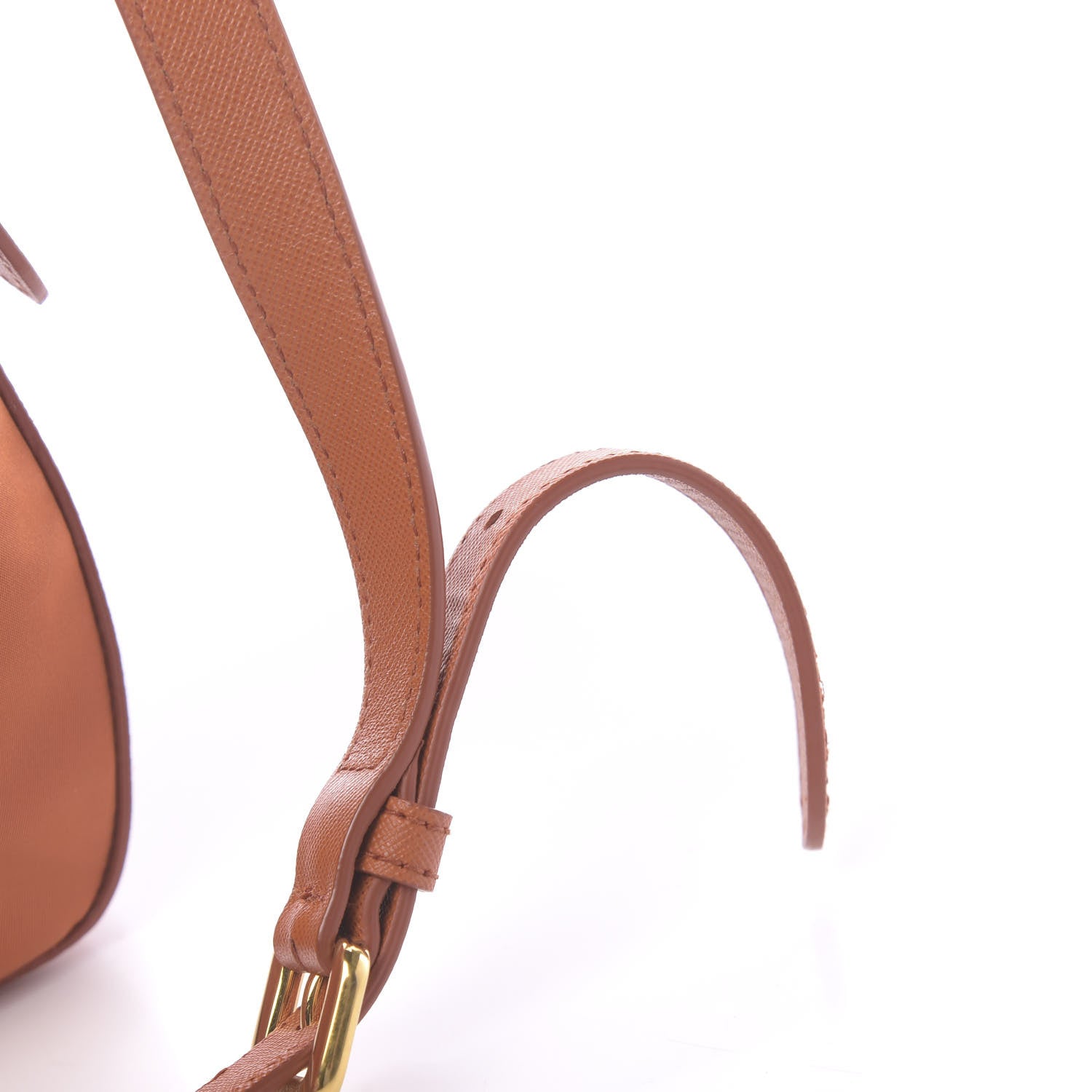 Prada Tessuto Nylon Saffiano Crossbody Bag Papaya 12 of 12