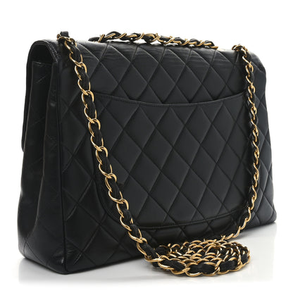Chanel Lambskin Quilted Jumbo Single Flap Black 3 of 9