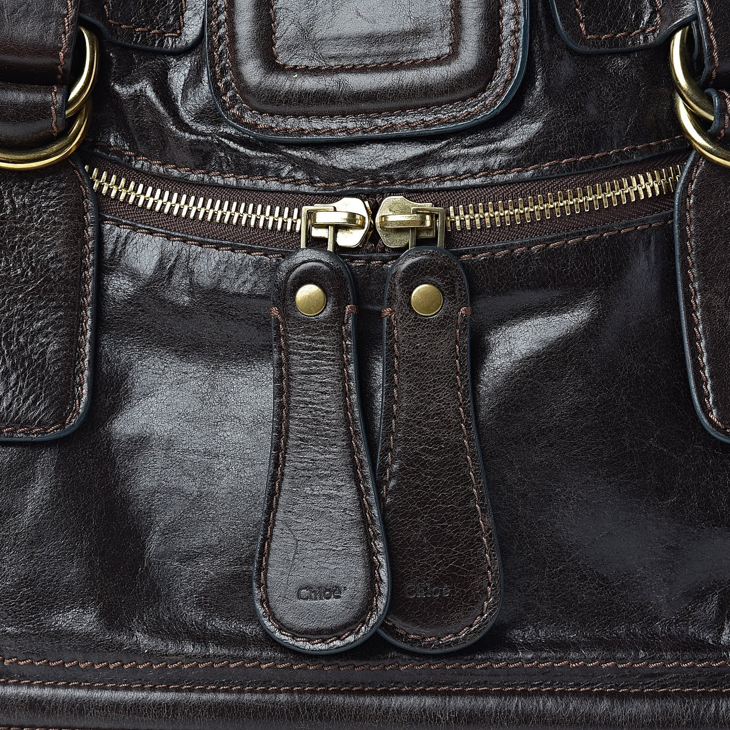 Calfskin Large Bay Tote Brown