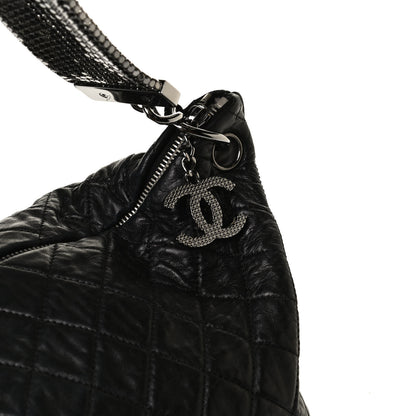 Chanel Lambskin Large Chain Mail Hobo Black 14 of 20