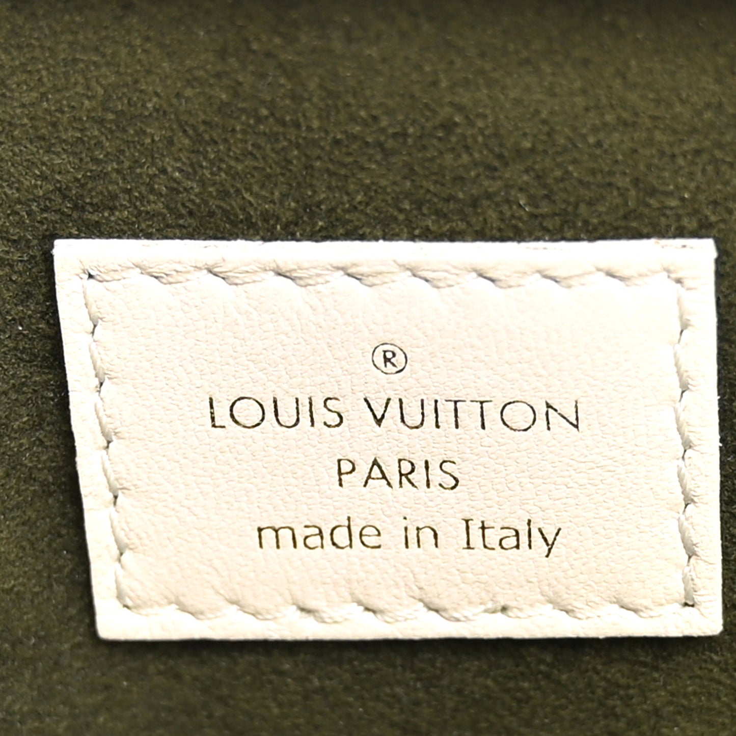 Lambskin Embossed Monogram Coussin PM Beige Cream