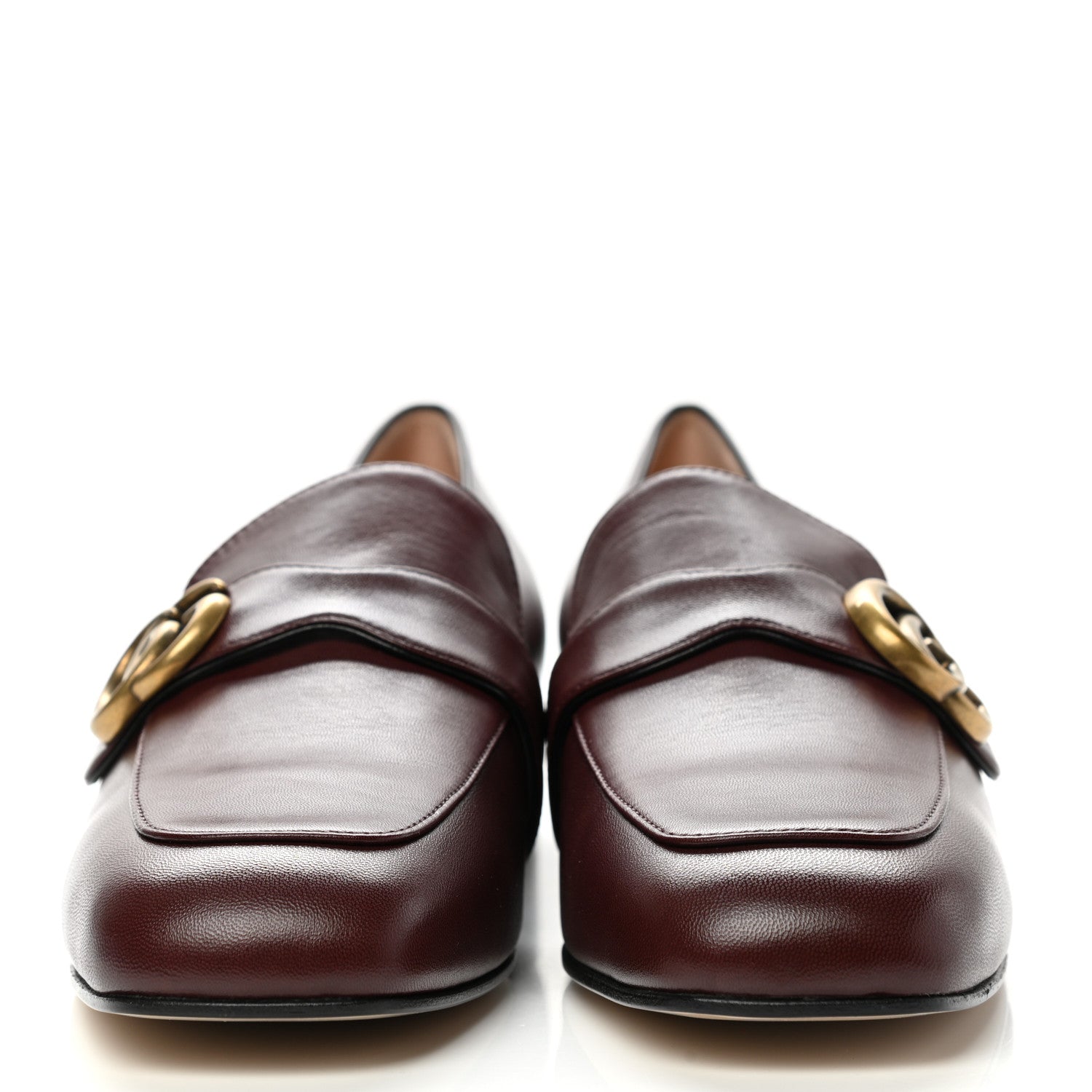 Gucci Malaga Kid Womens GG Marmont Loafers 40.5 Vintage Bordeaux 2 of 9