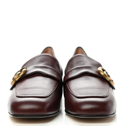 Gucci Malaga Kid Womens GG Marmont Loafers 40.5 Vintage Bordeaux 2 of 9
