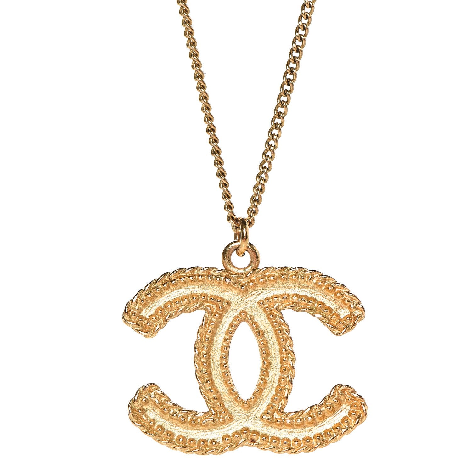 Chanel Metal CC Necklace Matte Gold 1 of 4