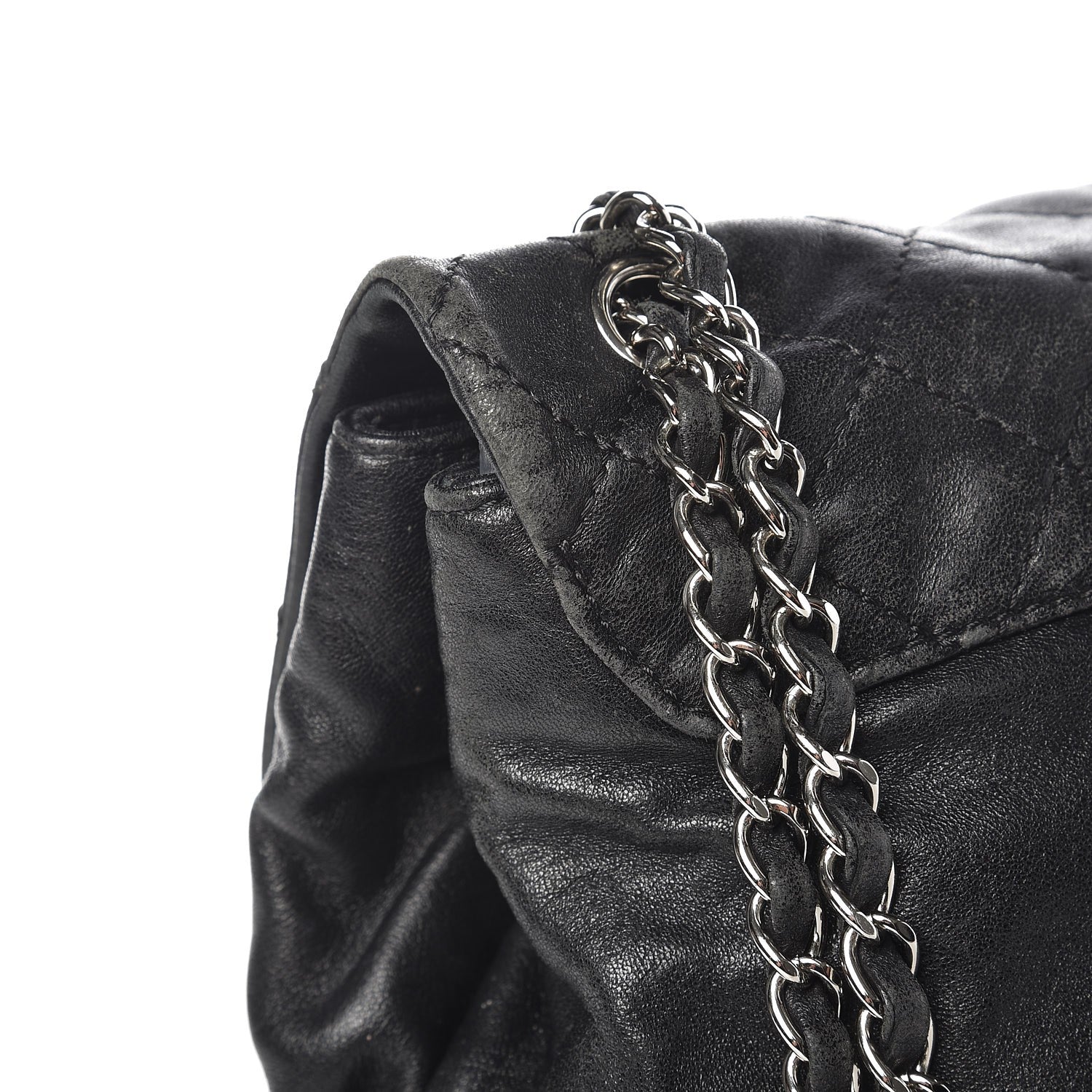 Chanel Shiny Lambskin Quilted Medium Trianon Messenger Flap Black 15 of 16
